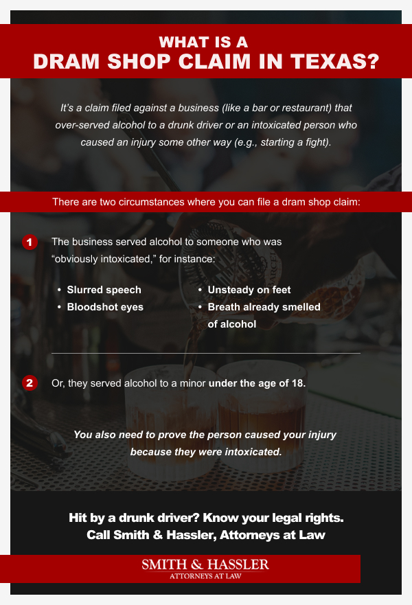 What is a Texas Dram Shop Claim? Houston drunk driving accident infographic