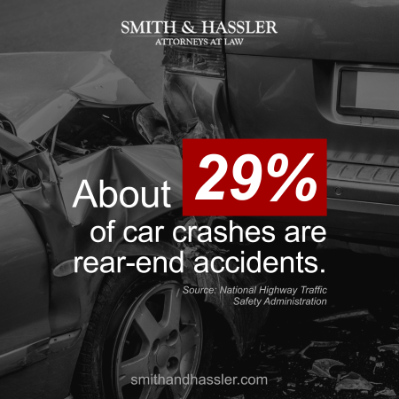About 29% of Houston car crashes are rear-end accidents
